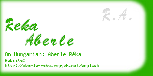 reka aberle business card